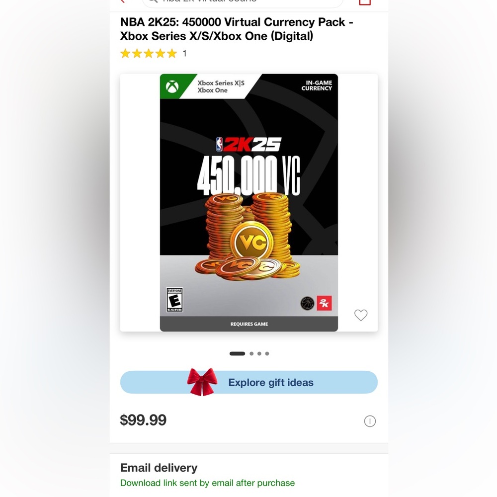 NBA 2K 2025 450,000 Virtual Coins - For Xbox